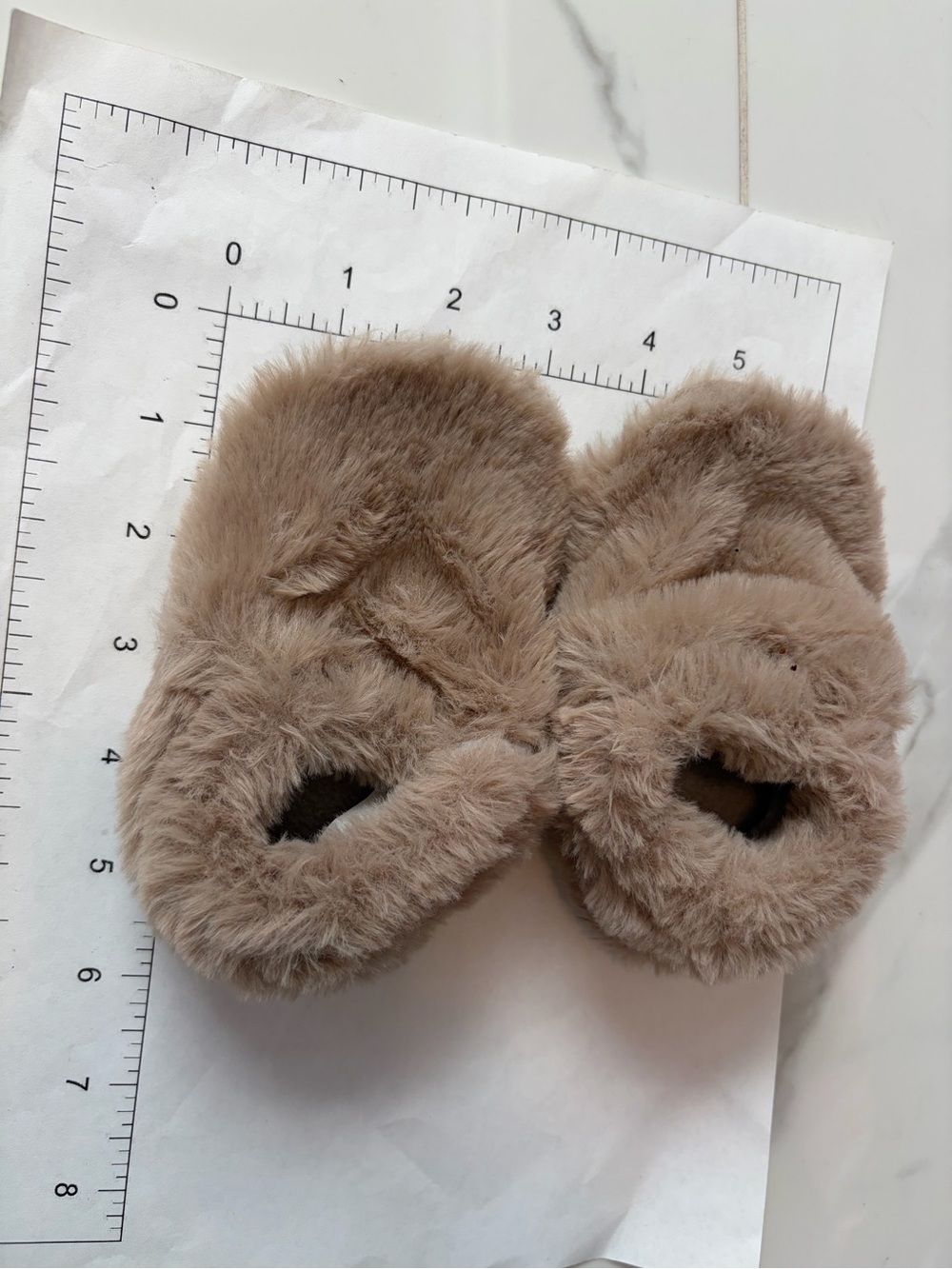Cozy Faux Fur Slide Slippers in Taupe